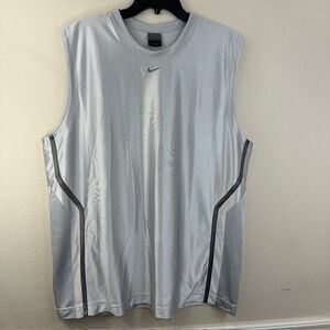 Vintage Nike Men's Basketball Style Tank Silver Size XL NWT CENTER SWOOSH